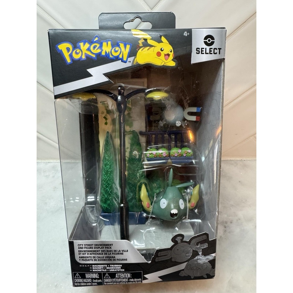 Pokemon Select City Street Environment Set Magnemite & Trubbish Wave 5 NEW